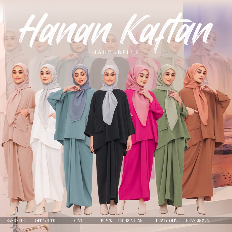 Haurabelle New Kaftan Hanan Ironless Shopee Malaysia