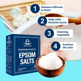 ESENTIEL Magnesium Sulfate B P Epsom Salts 375g 1 2kg EXP06 2027