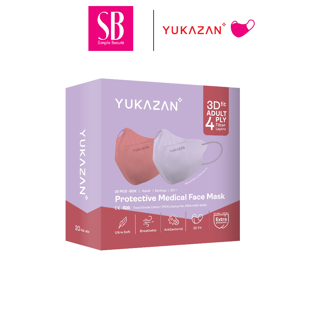 Yukazan Adult Ply D Fit Morandi Berry Spring Iris Protective