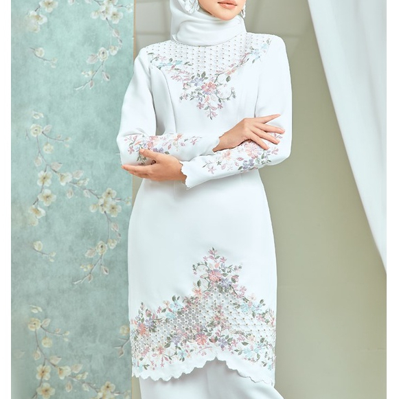 Sulam Baju Kurung Moden Baju Raya 2024 MuslimahL Nikah Tunang