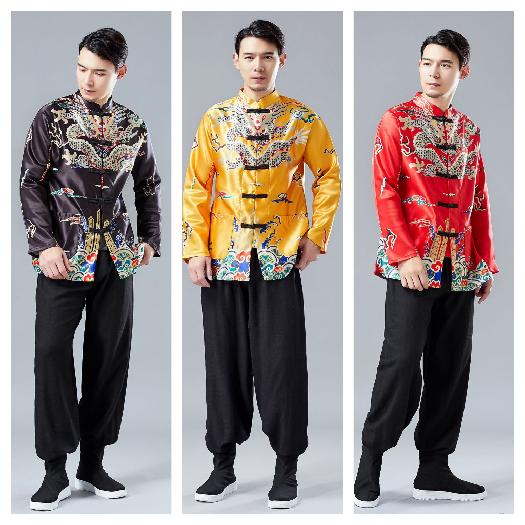 Daidai Ready Stock Cny Chinese New Year Man Men Tang Suit Embroidery