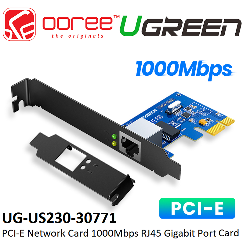 UGREEN US230 GIGABIT ETHERNET PCIE EXPRESS PCI E NETWORK CARD ADAPTER