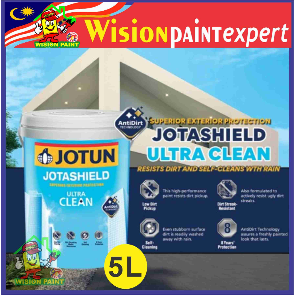 5L JOTUN Jotashield Ultra Clean Exterior Weathershield Wall Self Clean