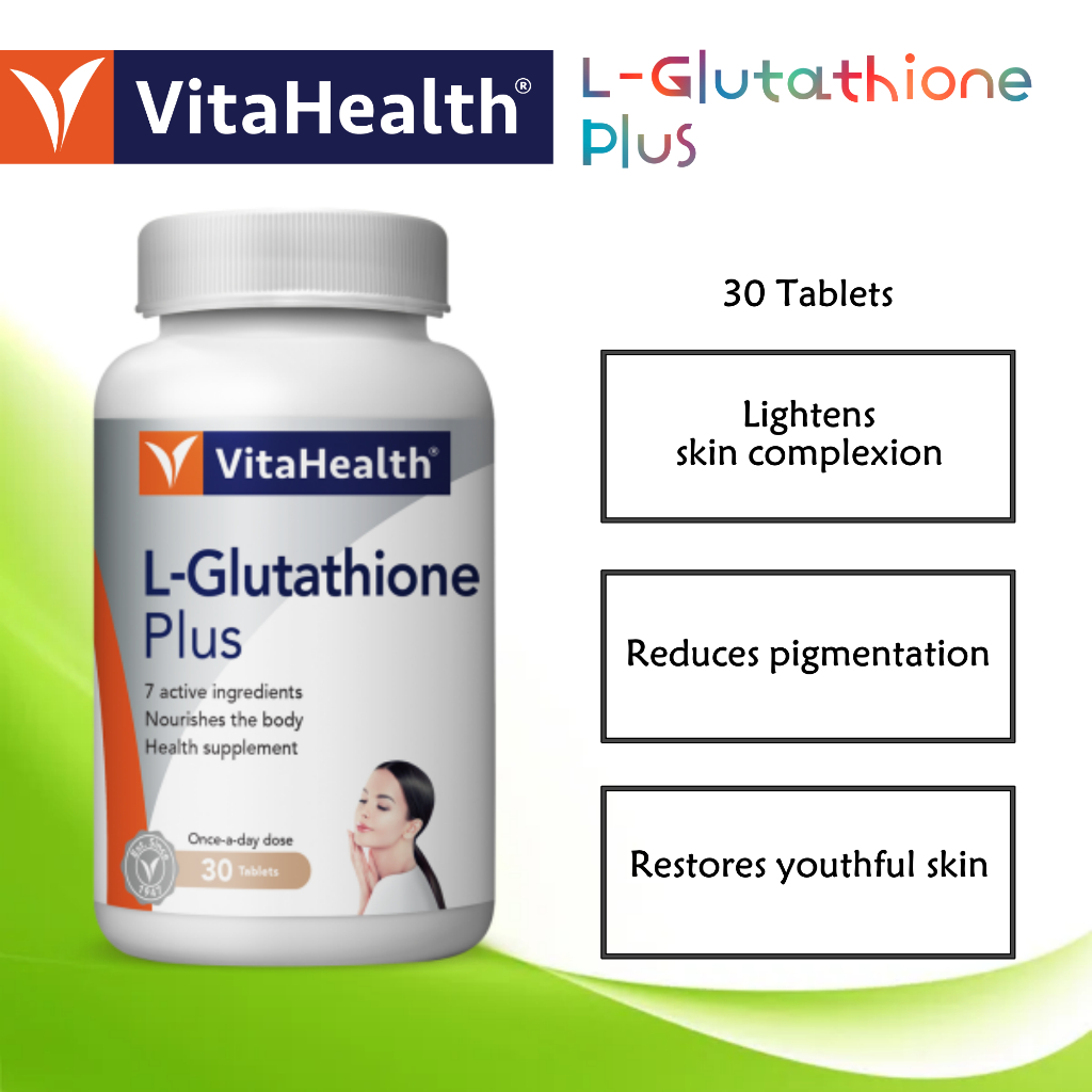 Vitahealth L Glutathione Plus For Skin Whitening S Shopee Malaysia