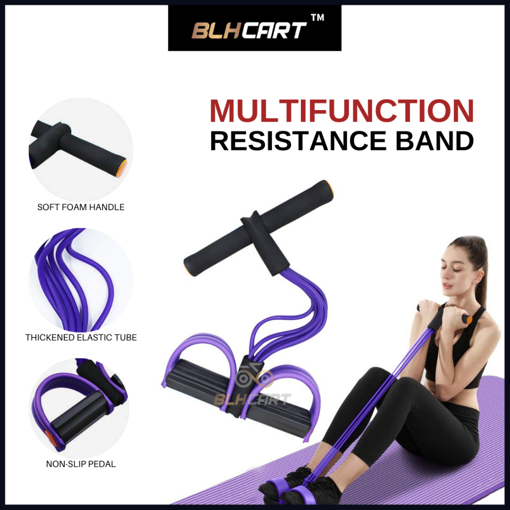 BLH Multifunction Tension Rope 6 Tube Elastic Yoga Pedal Puller