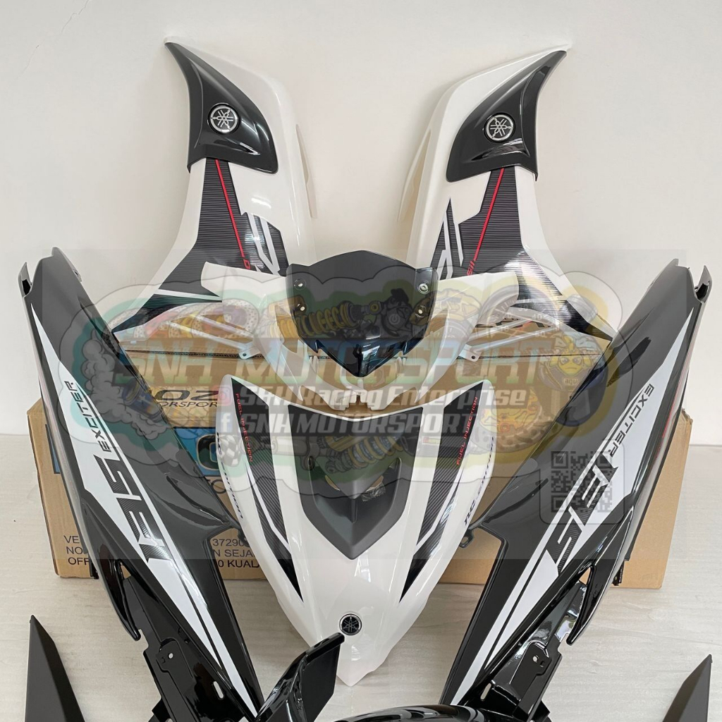 VELOZI RACING COVER SET RC W BLACK WHITE LC135 V6 V7 YAMAHA Shopee