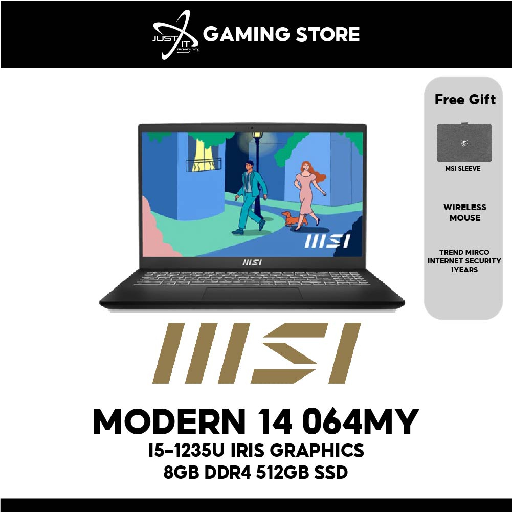 Msi Modern I U Gd Ssd Win H Grey Years Warranty