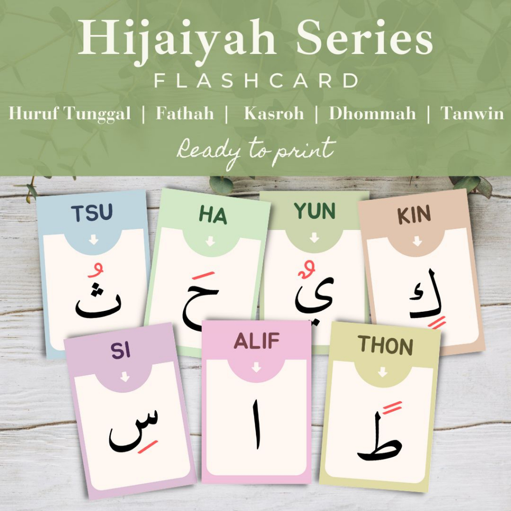 Pdf Soft Copy Printable Hijaiyah Series Flashcards Alif Baa Taa