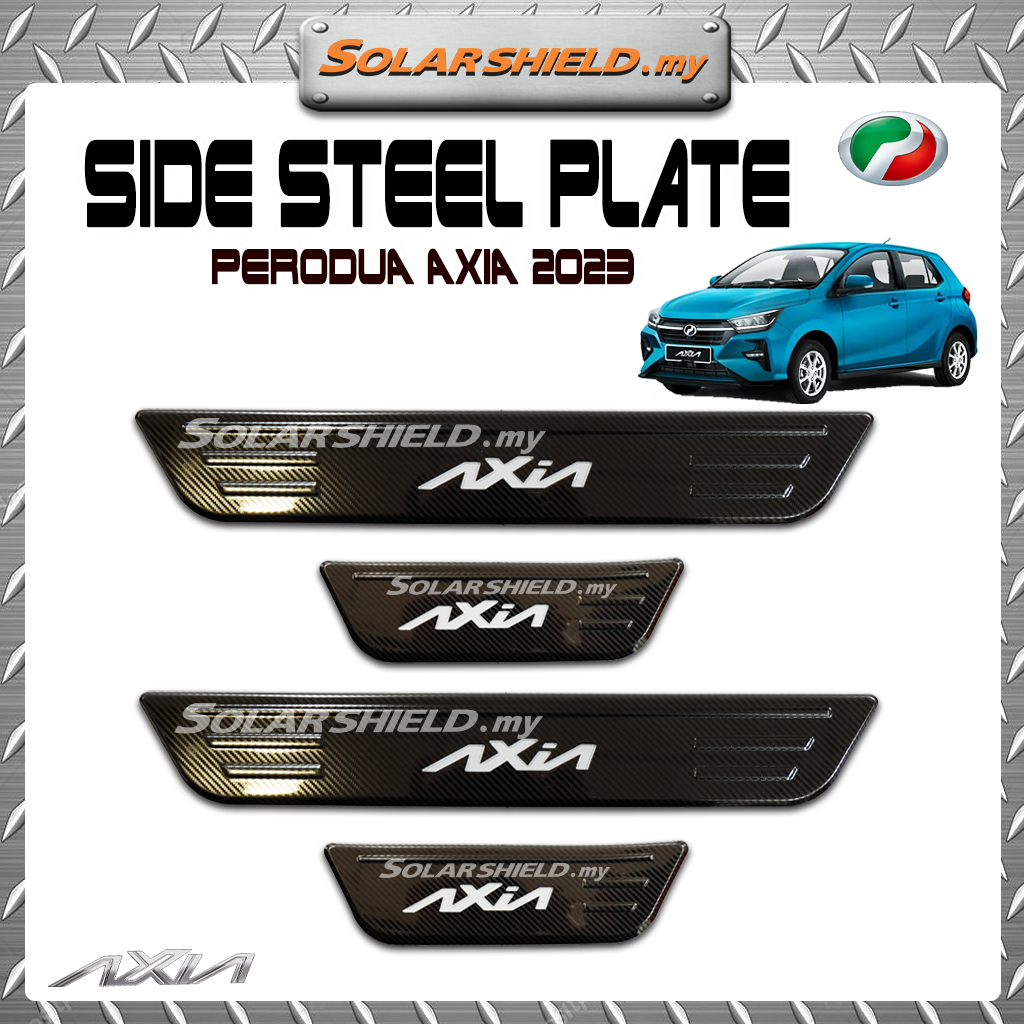 Perodua Axia 2023 Side Sill Plate Door Side Step With Blue Red