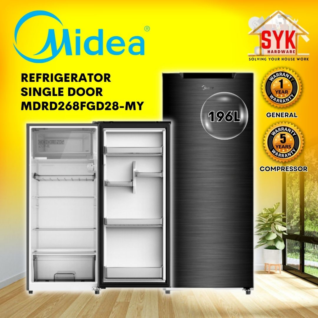 Syk Midea Single Door Refrigerator Mdrd Fgd My Small Fridge