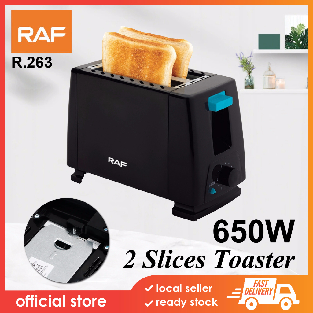 Raf Slice Toaster W Breakfast Bread Pop Up Toaster Grill With