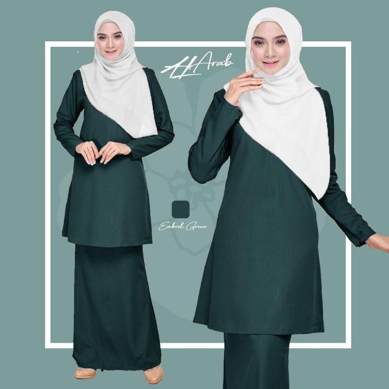 Baju Kurung Iron Less Como Crepe All Ready Stock Shopee Malaysia