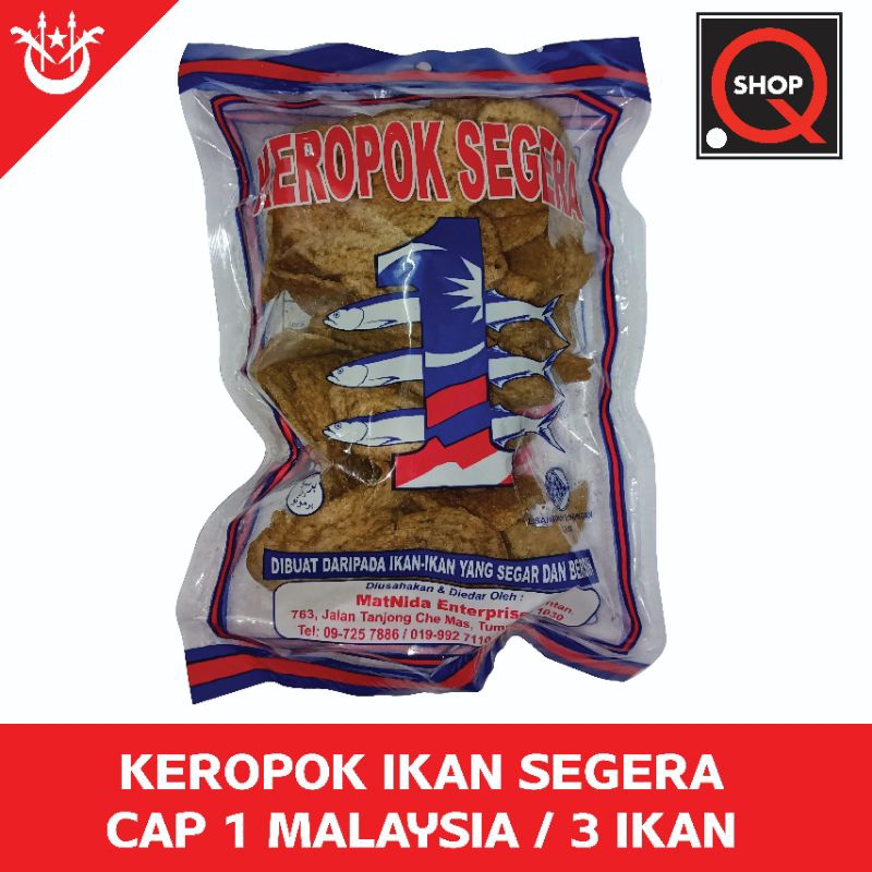 Keropok Ikan Segera Tumpat Cap Malaysia Ikan Paket Biasa