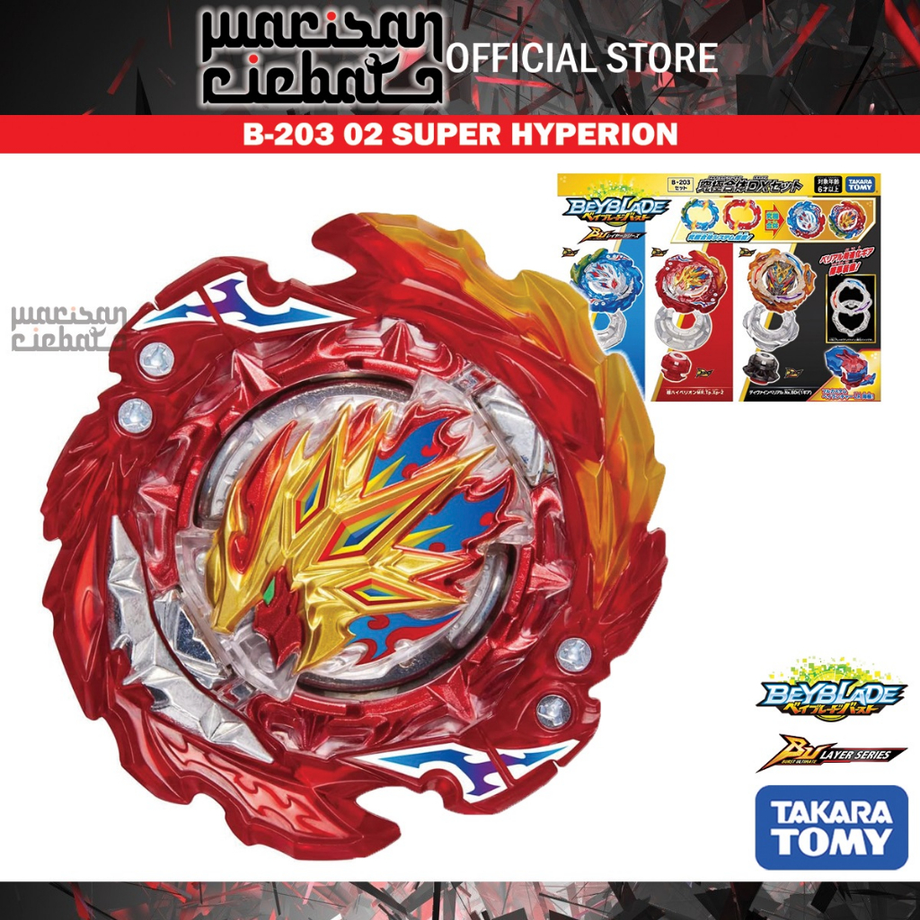 Takara Tomy Beyblade Burst BU B 203 Super Hyperion MR Tapered Xplosion