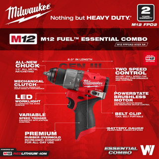 Milwaukee M Essential Combo M Fpp A X Sa Zero Hero M Fpd