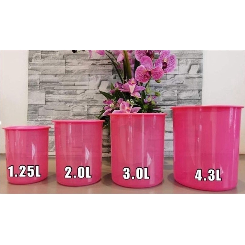 Tupperware One Touch Canister Pink 1 25L 2L 3L 4 3L Shopee Malaysia