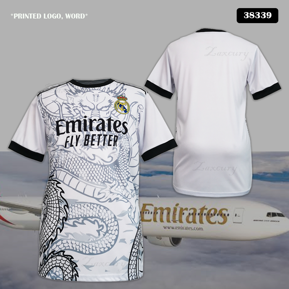 Baju Jersey Real Madrid Dragon Ltd Ed Corak Bercolar Graphic Design