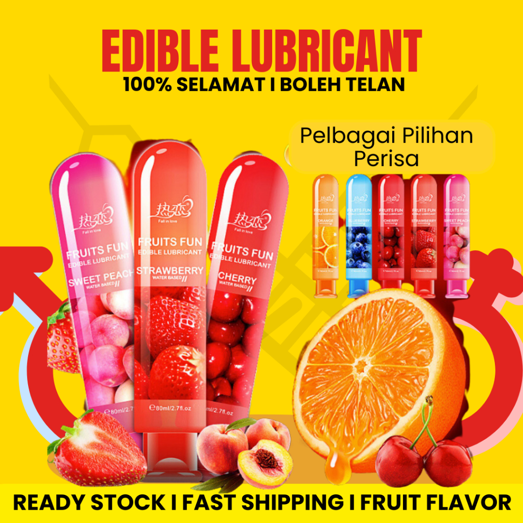 Fruit Lubricant Fruits Fun 80ml Water Soluble Fruity Lubricant Sex Lube