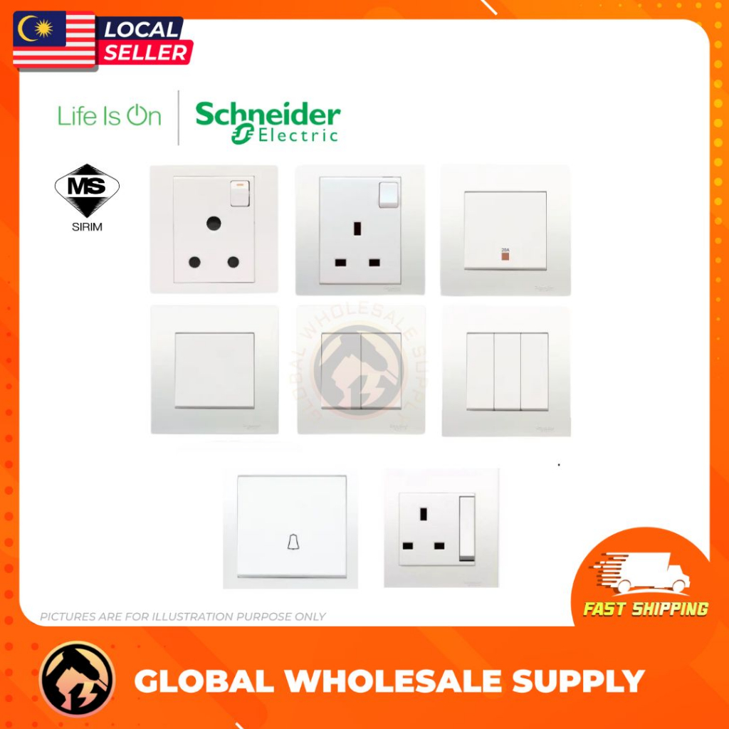 READY STOCK SCHNEIDER VIVACE SERIES Switch Socket Outlet Switches