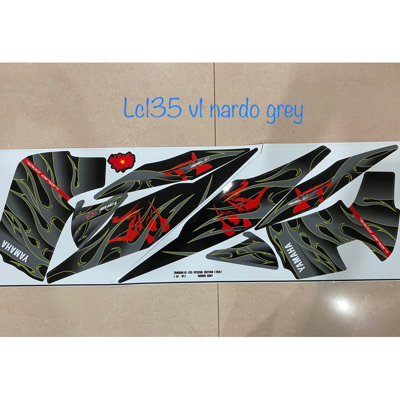 Yamaha Lc135 V1 Body Sticker Api Edisi Special Edition 200 Shopee