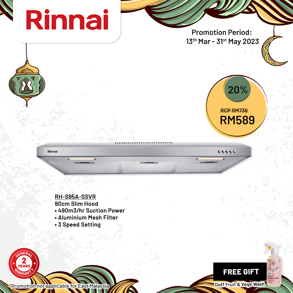 Free Gift Rinnai Cm Rh S A Ssvr Slim Hood Cooker Hood M Hr