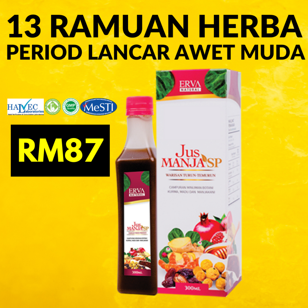 13 RAMUAN HERBA PERIOD LANCAR AWET MUDA JUS MANJA Shopee Malaysia