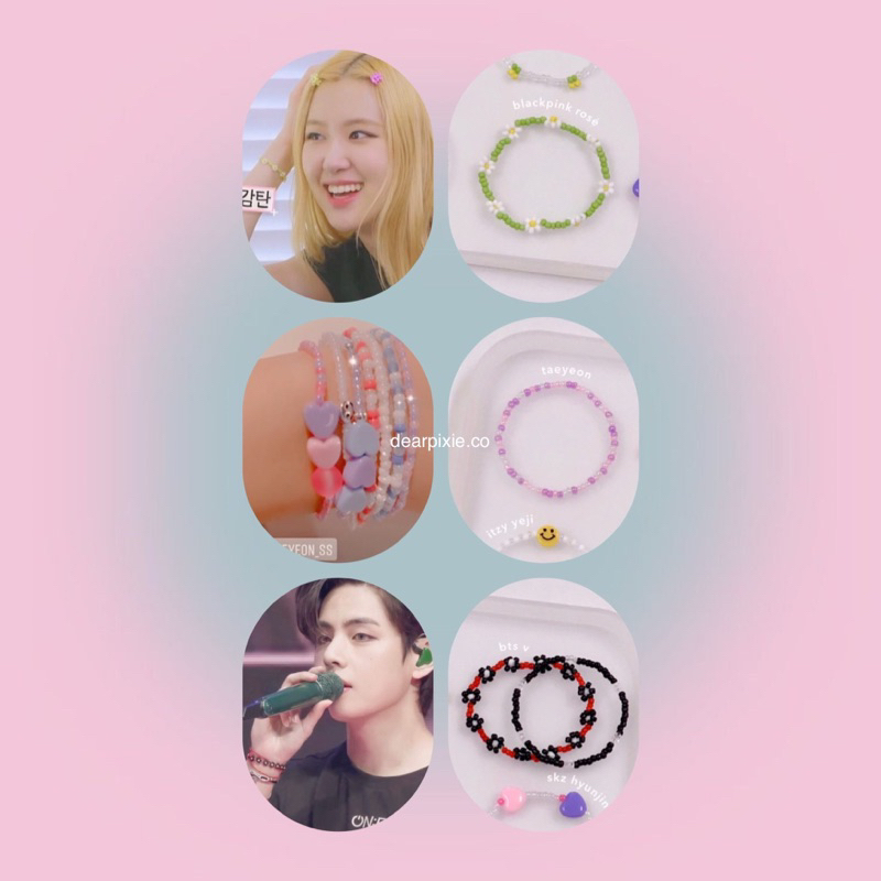 Kpop Inspired Matching Bead Bracelet Bts Snsd Skz Gidle Itzy