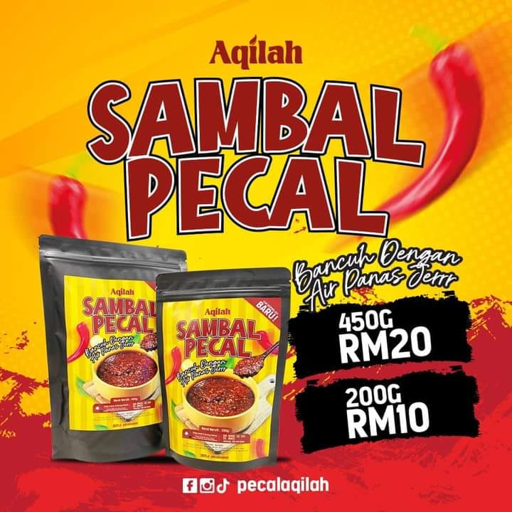 SAMBAL PECAL AQILAH 200 450 GRM Shopee Malaysia