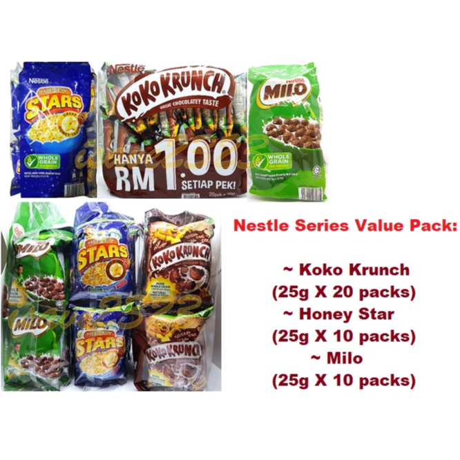 Nestle Series Koko Krunch 20 S Honey Star 10 S Milo 10 S