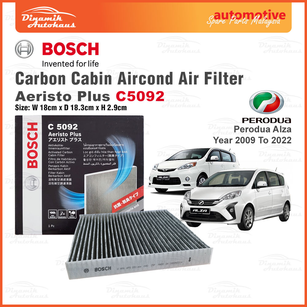 Perodua Alza Year 2009 To 2022 Carbon Cabin Aircond Air Filter Bosch