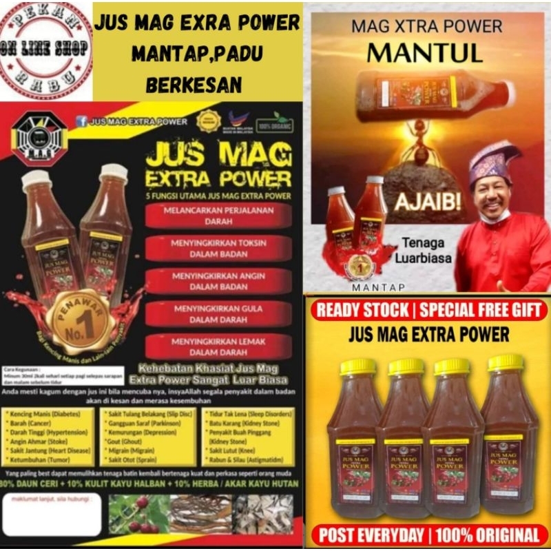 JUS MAG EXTRA POWER TERBAIK UNTUK KESIHATAN SESUAI UNTUK LELAKI DAN