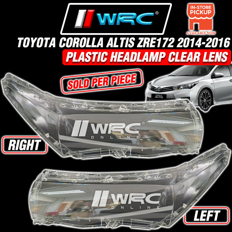 Toyota Corolla Altis Zre Plastic Headlamp Clear Lens