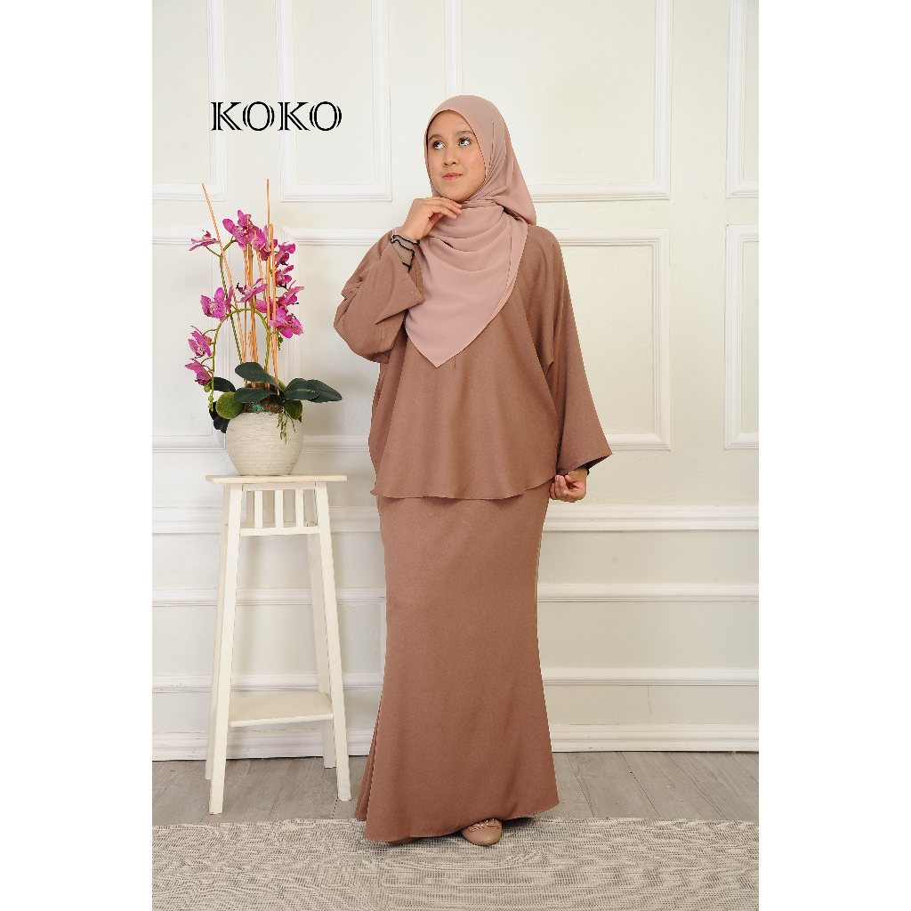 Kurung Kaftan Mini Moden With Kain Duyung Kaftan Loose Material