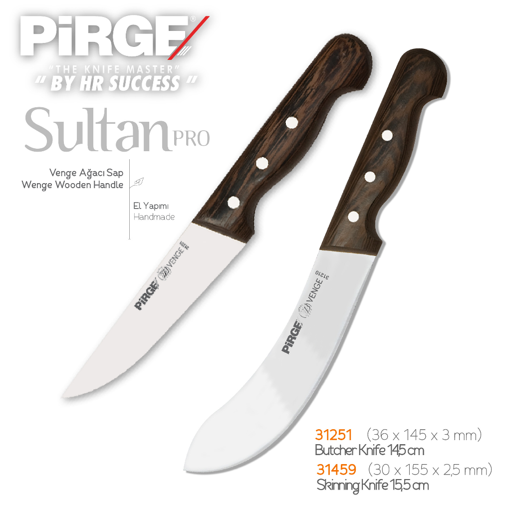 Pirge Combo Venge Pisau Lapah Pisau Butcher Skinning Knife Butcher