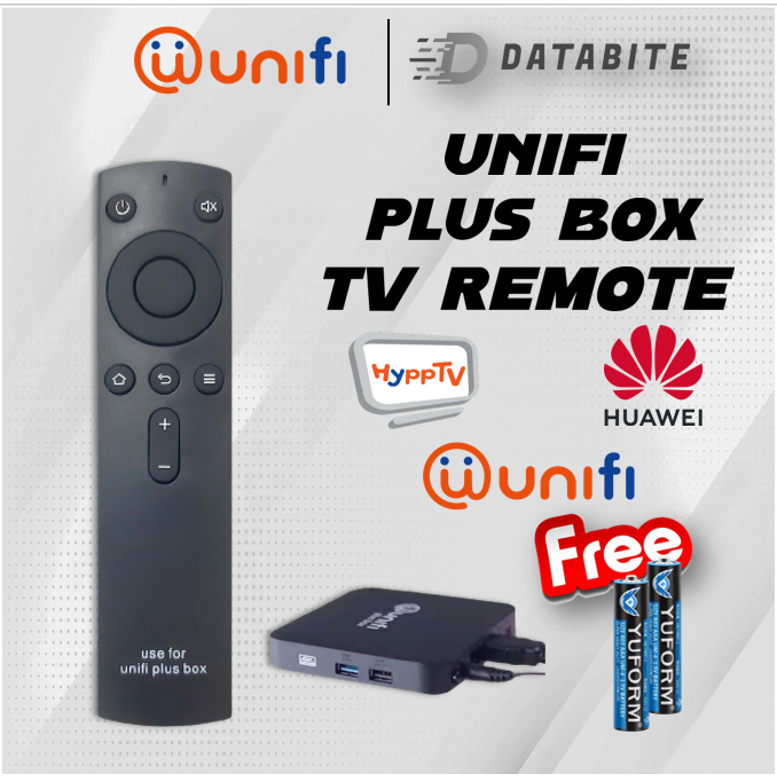 UNIFI PLUS Box TV Remote Black For UNIFI HyppTv Huawei TV BoxALAT