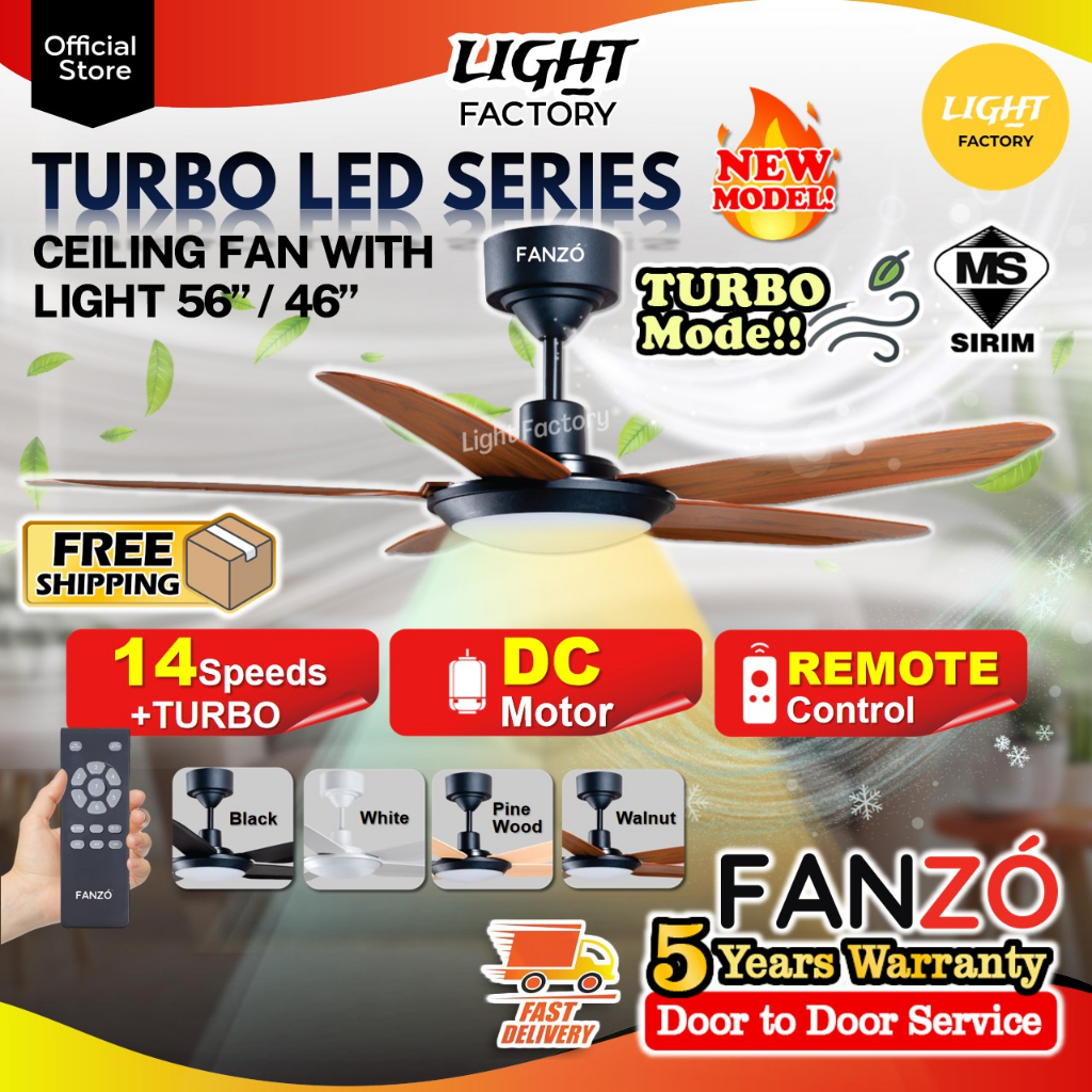 SIRIMFANZÓ Turbo LED 46 56 DC Motor Ceiling Fan With Light 14