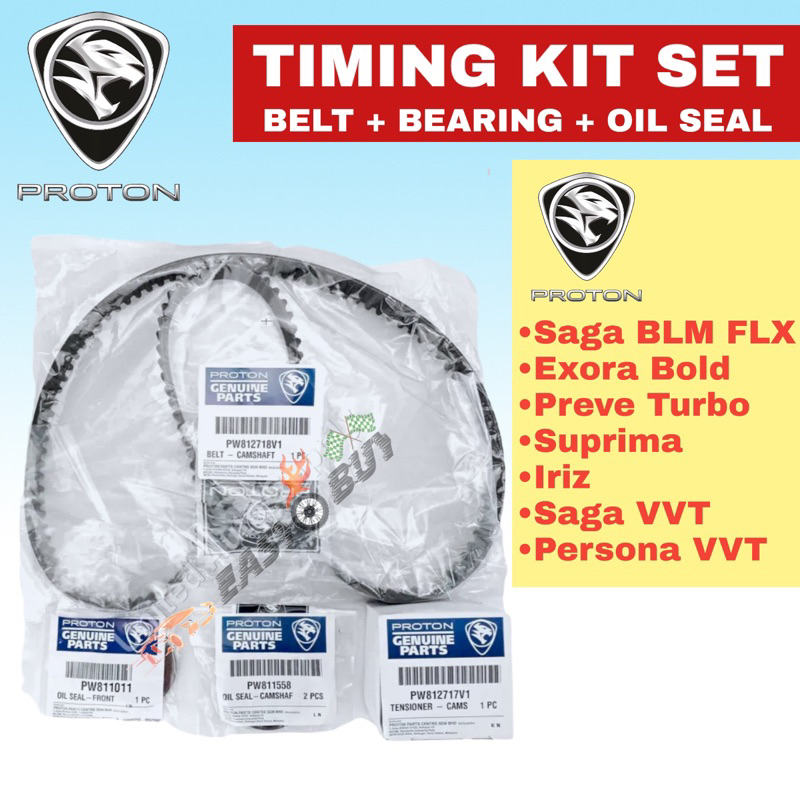 100 ORIGINAL PROTON TIMING BELT KIT SET PROTON FLX EXORA BOLD PREVE