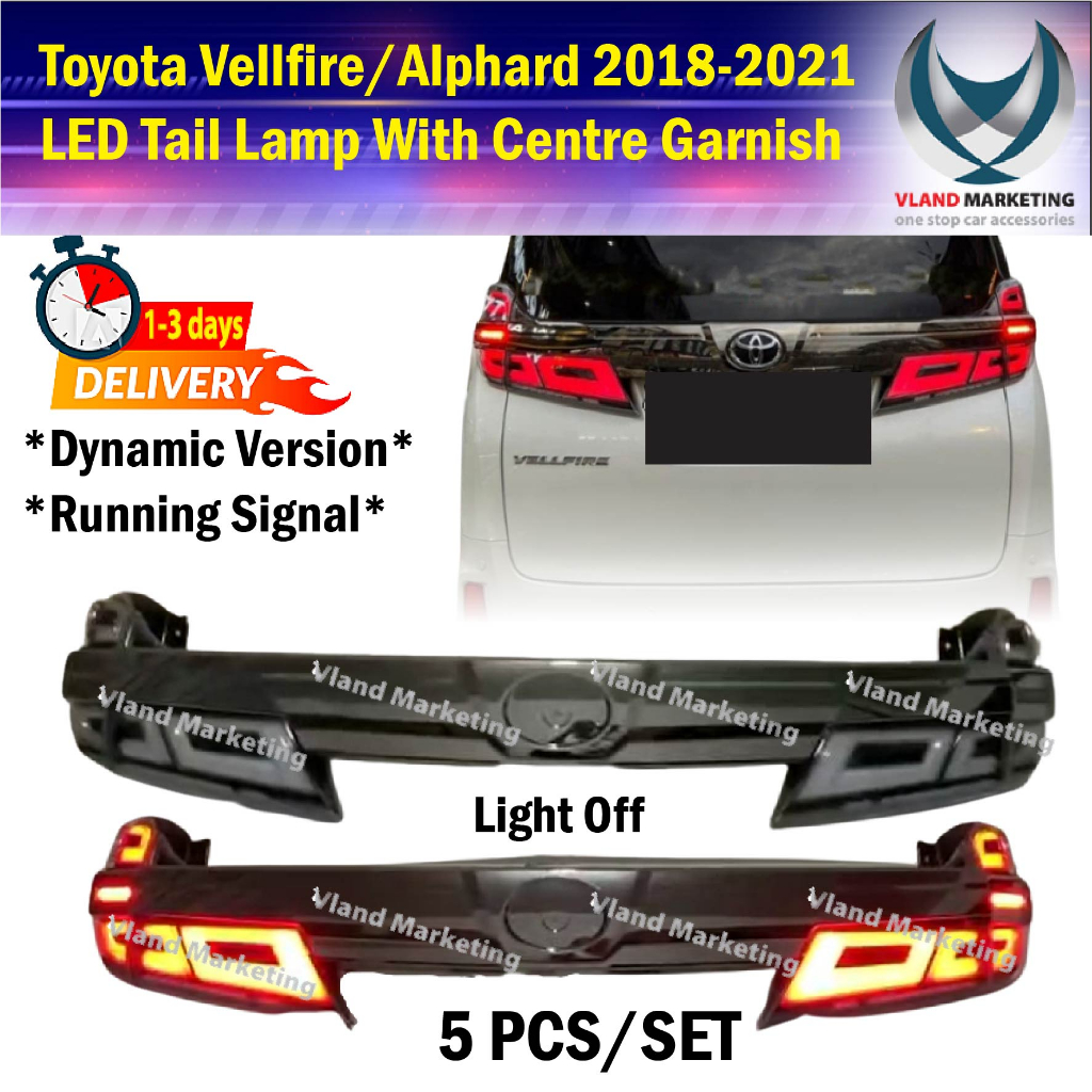 TOYOTA ALPHARD VELLFIRE 2015 CONVERT TO 2018 LED TAILLAMP LIGHT LIGHTS