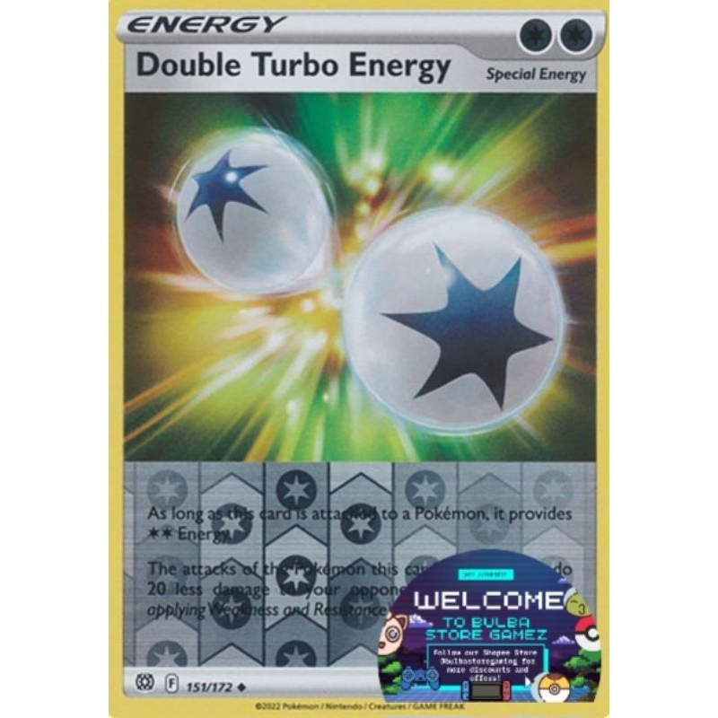 Double Turbo Energy 151 172 Reverse Holo RH SWSH09 Brilliant Stars