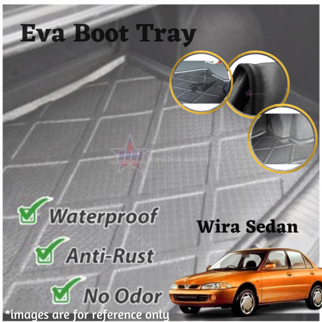 Proton Wira Sedan Eva Copolymer Car Boot Tray Luggage Cargo Trunk Tray