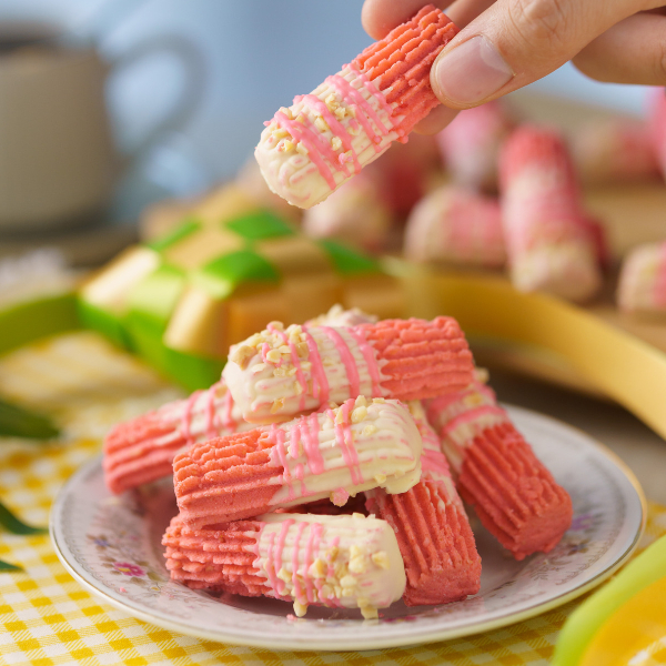 Biskut Kuih Raya Cookies Ita Delights Churros Strawberry Ice Cookies