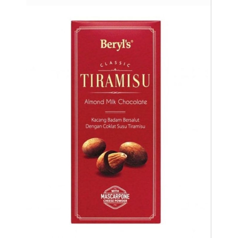 Beryl S Tiramisu Chocolate 200g Almond Milk Chocolate Almond White