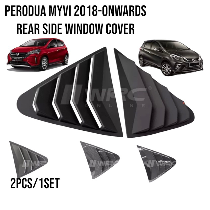 Perodua Myvi 2018 Onwards Rear Side Window Protector Cover 2pcs Set