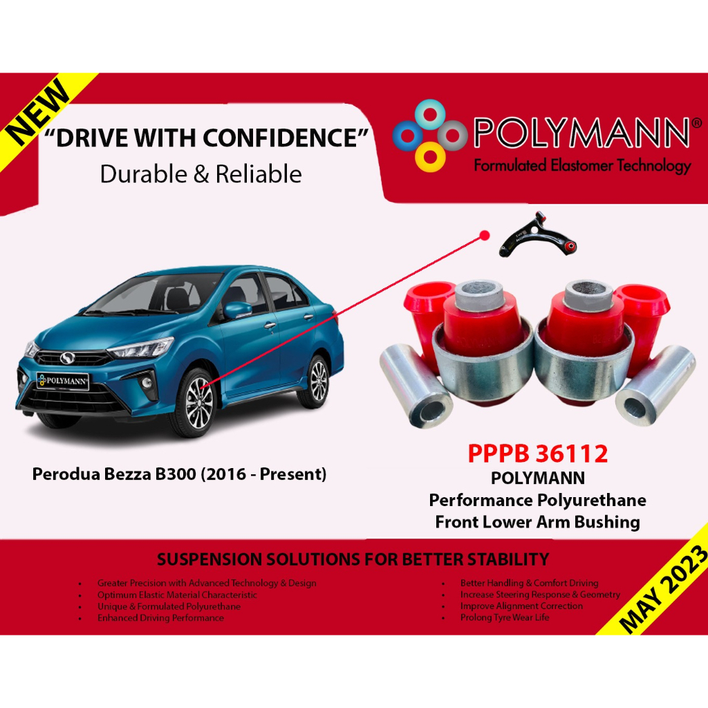 Polymann Perodua Bezza B Present Front Lower Arm