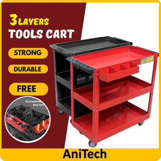 Kg Heavy Duty Layers Service Cart Metal Steel Tool Cart Trolley