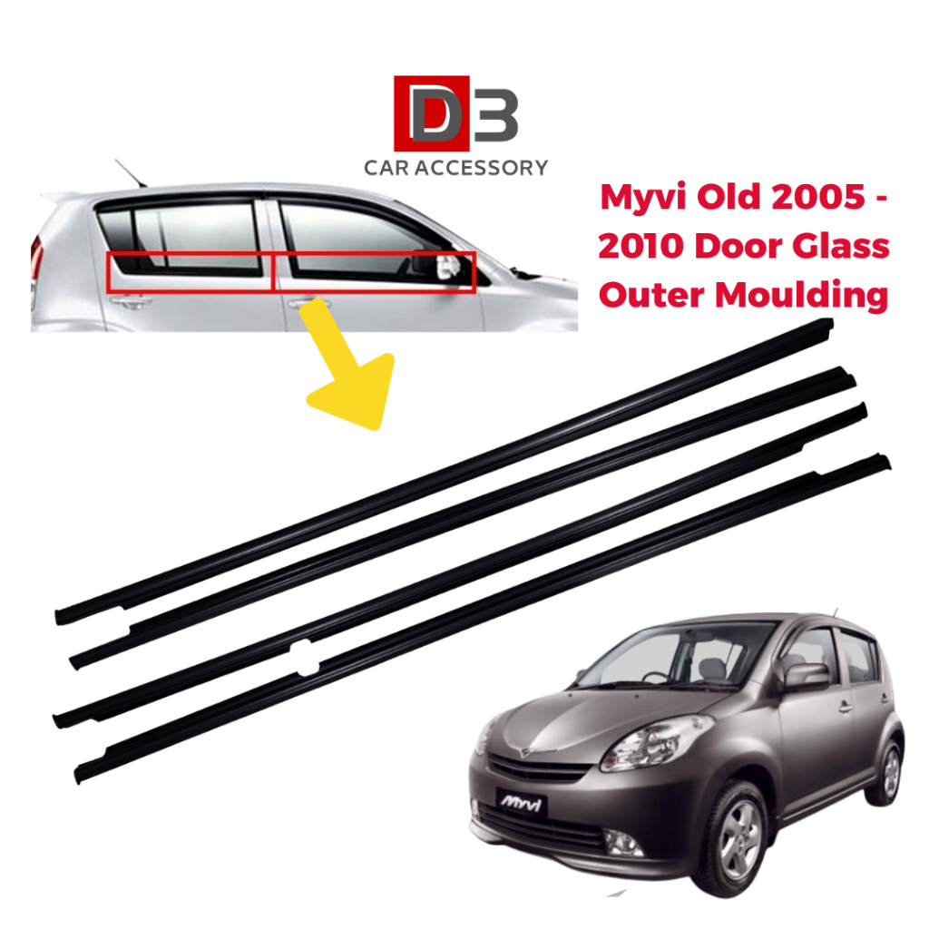 Perodua Myvi Old Door Glass Outer Moulding Rubber Seal