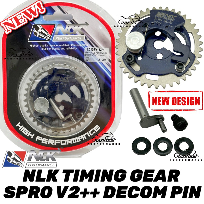 NLK V2 Original Adjustable Timing Gear LC135 Y15ZR FZ150 Cam Gear