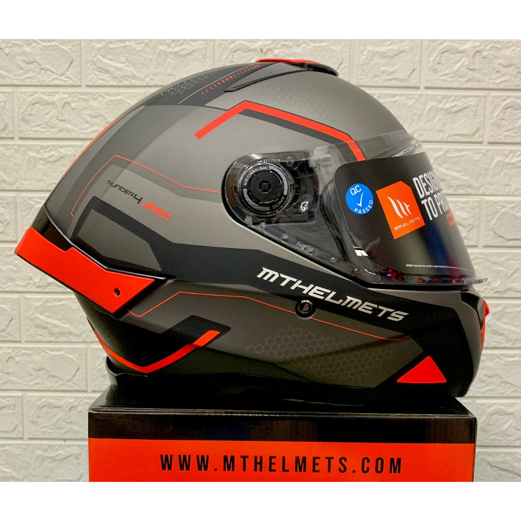 Mt Helmet Ff Sv Thunder Sv Jerk B Matt Red Shopee Malaysia