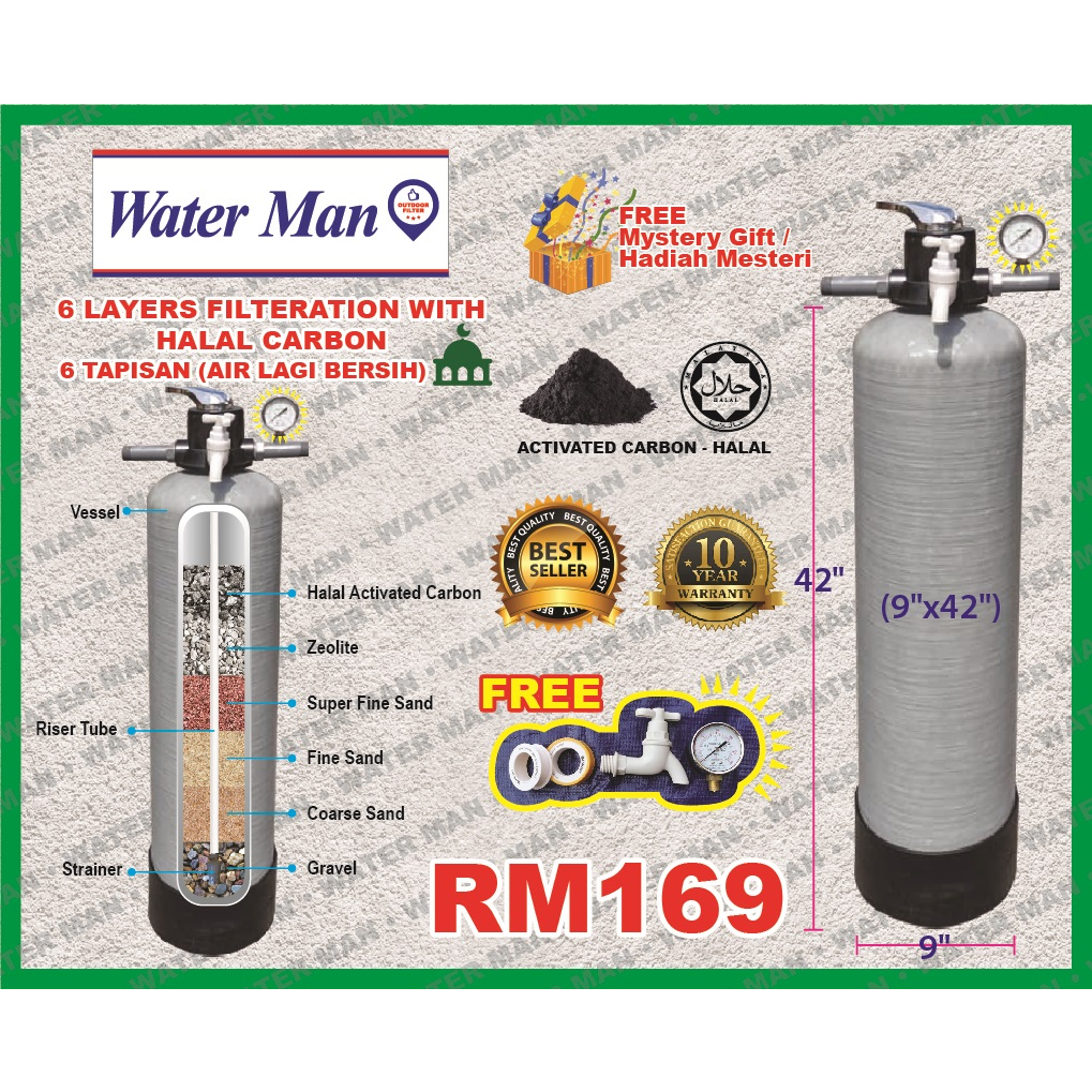 Waterman Outdoor Water Filter Penapis Air Luar Rumah 6 Layer Lapis 9