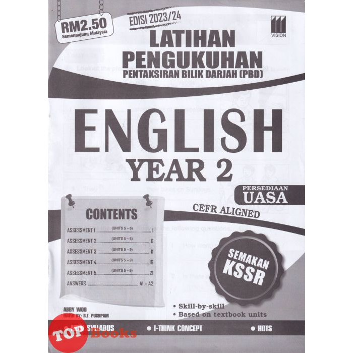 Topbooks Vision Latihan Pengukuhan Pbd Uasa English Cefr Aligned Year